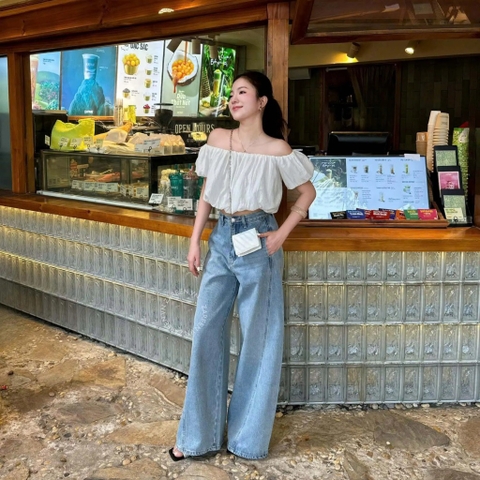 QUẦN JEANS ỐNG LOE TO DÁNG SUÔNG ZAREEN JEA149