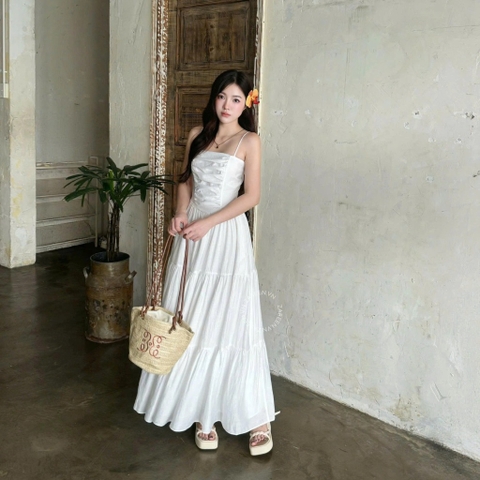 ĐẦM 2 DÂY XẾP LY NGỰC DÁNG XÒE ZAREEN DAX121