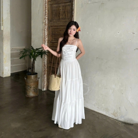 ĐẦM 2 DÂY XẾP LY NGỰC DÁNG XÒE ZAREEN DAX121