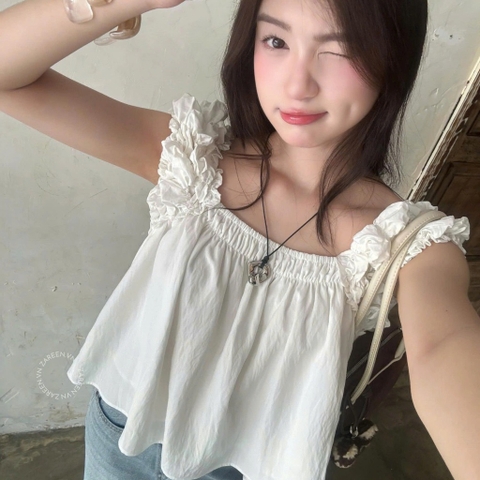 ÁO BABYDOLL TAY NHÚN ZAREEN VOA148