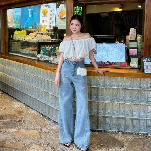 QUẦN JEANS ỐNG LOE TO DÁNG SUÔNG ZAREEN JEA149