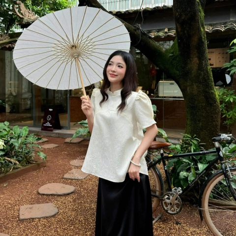 ÁO GẤM TAY PHỒNG ZAREEN VOA144