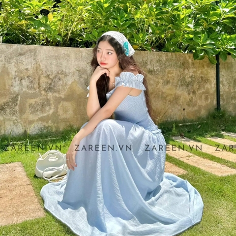 ĐẦM THUN CHỈ TRỄ VAI ZAREEN DAX86