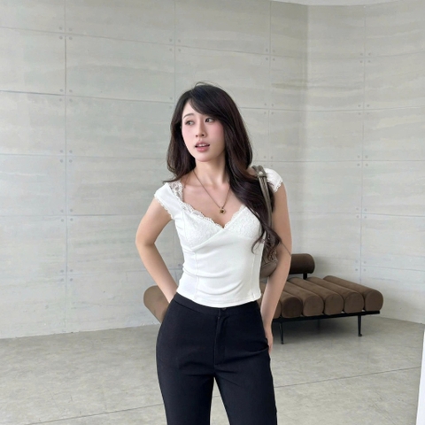 ÁO THUN PHỐI REN ZAREEN THU179
