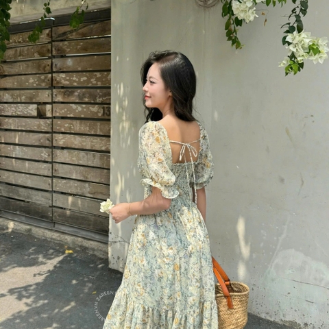 ĐẦM HOA ĐUÔI CÁ XẺ ĐÙI ZAREEN DAX118