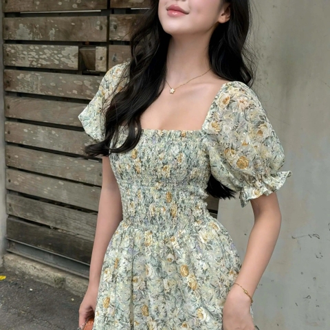 ĐẦM HOA ĐUÔI CÁ XẺ ĐÙI ZAREEN DAX118