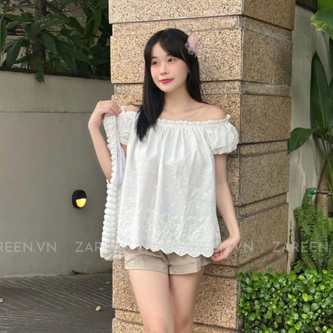 ÁO XÔ THÊU TRỄ VAI ZAREEN VOA140