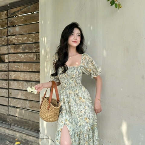 ĐẦM HOA ĐUÔI CÁ XẺ ĐÙI ZAREEN DAX118