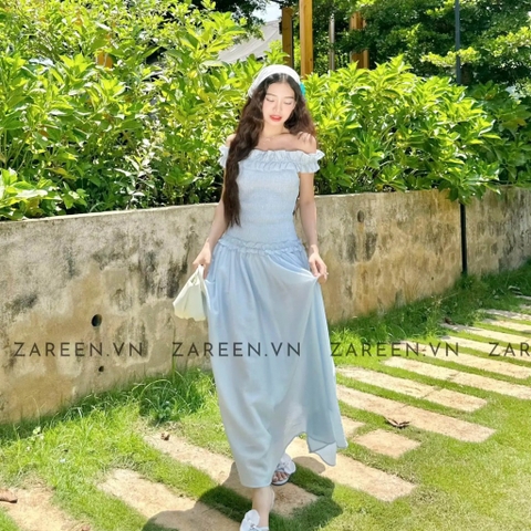 ĐẦM THUN CHỈ TRỄ VAI ZAREEN DAX86