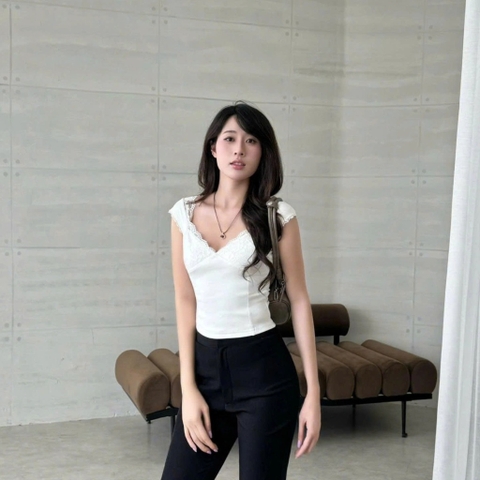 ÁO THUN PHỐI REN ZAREEN THU179
