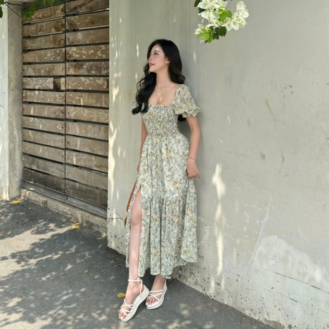 ĐẦM HOA ĐUÔI CÁ XẺ ĐÙI ZAREEN DAX118