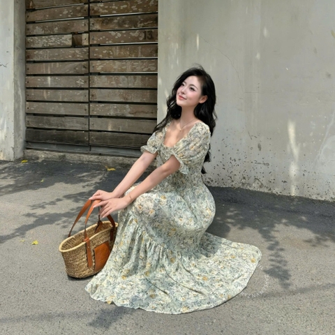 ĐẦM HOA ĐUÔI CÁ XẺ ĐÙI ZAREEN DAX118