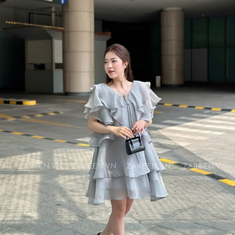 ĐẦM TƠ TAY BÈO THẮT NƠ ZAREEN DAX97