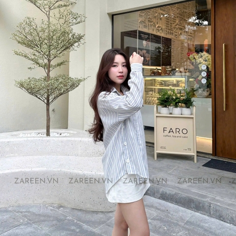 ÁO SƠ MI SỌC XẺ TÀ ZAREEN SOM74