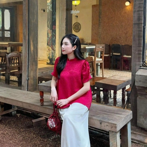 ÁO GẤM TAY PHỒNG ZAREEN VOA144