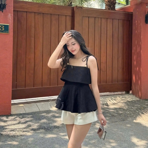 ÁO 2 DÂY PHỐI REN ZAREEN VOA146