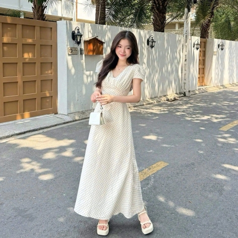 ĐẦM HOA PHỐI REN ZAREEN DAX120