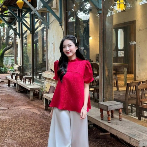 ÁO GẤM TAY PHỒNG ZAREEN VOA144