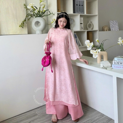 ÁO DÀI VÂN NHI TƠ HOA ZAREEN ADI07