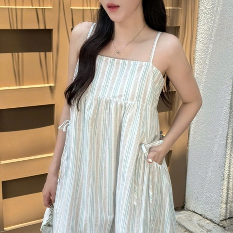 ĐẦM 2 DÂY DÁNG BABYDOLL TÚI NHÚN ZAREEN DAX117