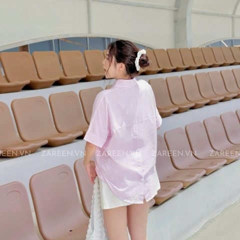 ÁO SƠ MI TAY NGẮN XẺ VẠT SAU ZAREEN SOM54