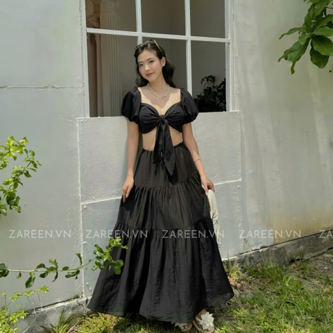 CHÂN VÁY DÀI 3 TẦNG RÚT EO ZAREEN VAD20