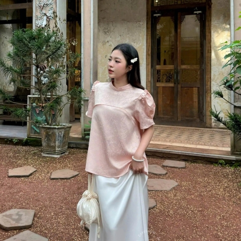 ÁO GẤM TAY PHỒNG ZAREEN VOA144