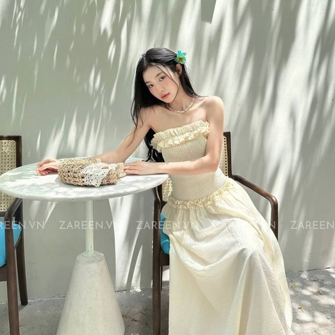 ĐẦM THUN CHỈ TRỄ VAI ZAREEN DAX86