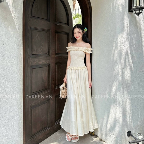 ĐẦM THUN CHỈ TRỄ VAI ZAREEN DAX86