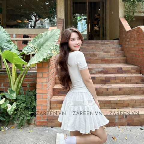 CHÂN VÁY XÒE NGẮN XẾP LY ZAREEN VAA50