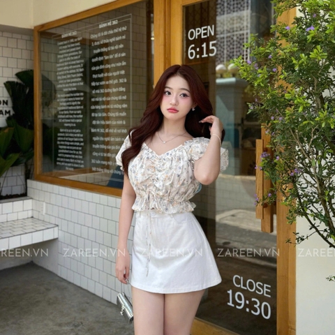 ÁO CROPTOP HOA RÚT EO ZAREEN VOA138