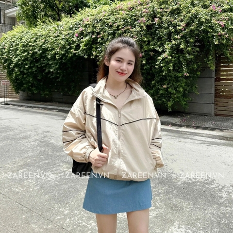 ÁO KHOÁC DÙ BASIC VIỀN MÀU ZAREEN JCK07