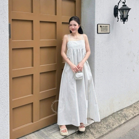 ĐẦM 2 DÂY DÁNG BABYDOLL TÚI NHÚN ZAREEN DAX117