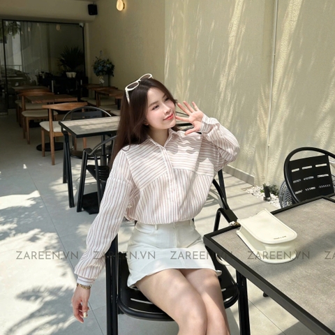ÁO SƠ MI SỌC XẺ TÀ ZAREEN SOM74