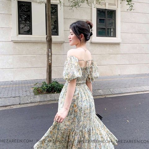 ĐẦM HOA ĐUÔI CÁ XẺ ĐÙI ZAREEN DAX118