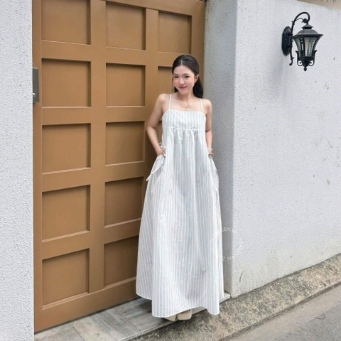 ĐẦM 2 DÂY DÁNG BABYDOLL TÚI NHÚN ZAREEN DAX117