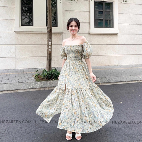 ĐẦM HOA ĐUÔI CÁ XẺ ĐÙI ZAREEN DAX118