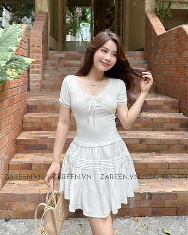 CHÂN VÁY XÒE NGẮN XẾP LY ZAREEN VAA50