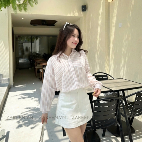 ÁO SƠ MI SỌC XẺ TÀ ZAREEN SOM74