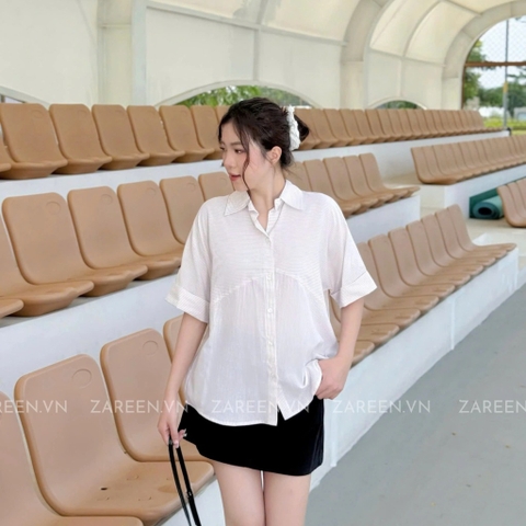 ÁO SƠ MI TAY NGẮN XẺ VẠT SAU ZAREEN SOM54