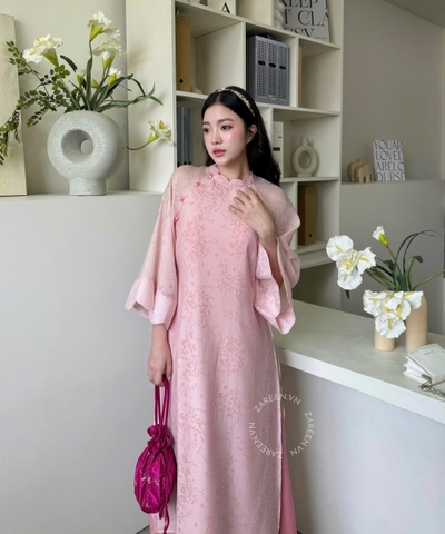 ÁO DÀI VÂN NHI TƠ HOA ZAREEN ADI07