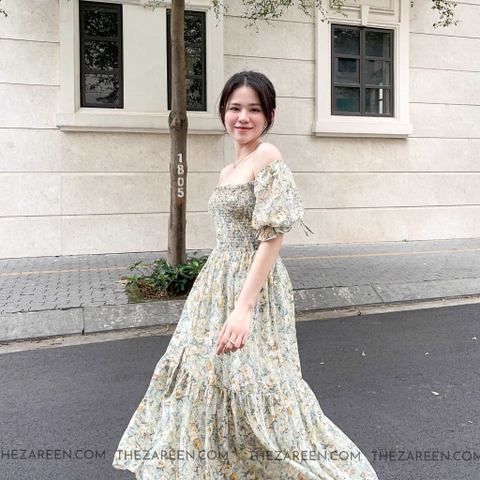 ĐẦM HOA ĐUÔI CÁ XẺ ĐÙI ZAREEN DAX118