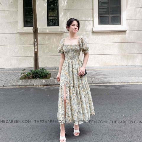 ĐẦM HOA ĐUÔI CÁ XẺ ĐÙI ZAREEN DAX118