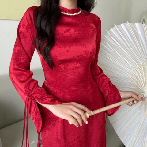 ÁO DÀI VÂN ANH LỤA ÔM ZAREEN ADI11