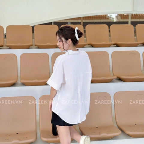 ÁO SƠ MI TAY NGẮN XẺ VẠT SAU ZAREEN SOM54