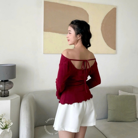 ÁO THUN TAY DÀI CỔ ĐỖ ZAREEN THU175