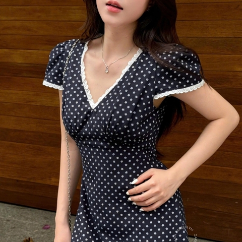 ĐẦM HOA PHỐI REN ZAREEN DAX120