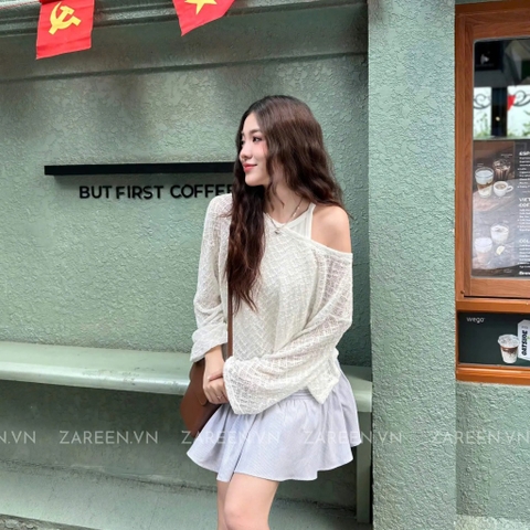 ÁO THUN LƯỚI LỆCH VAI ZAREEN THU170