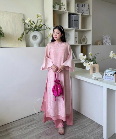 ÁO DÀI VÂN NHI TƠ HOA ZAREEN ADI07