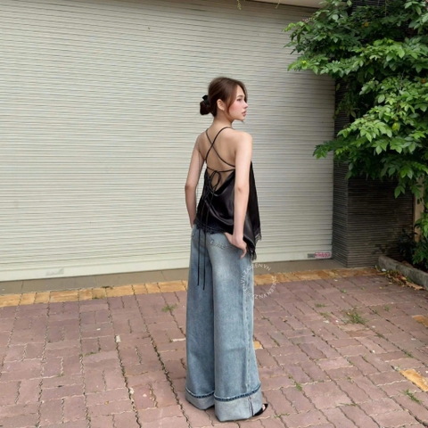 QUẦN JEANS ỐNG RỘNG ĐẮP LAI ZAREEN JEA152